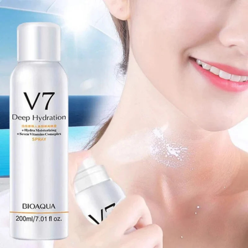 BIOAQUA V7 Vitamin Deep Hydration Brightening Spray with 7-Vitamin Complex for Radiant Skin Short