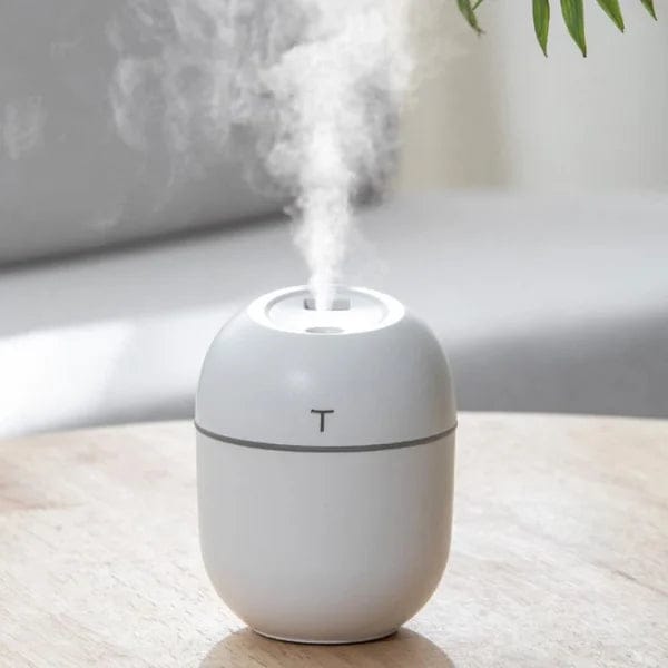 جهاز ترطيب مع إضاءة ليد دافئة | مرطب هواء محمول بمنفذ USB | للمنزل والمكتب ومعطرات الجو للسيارة