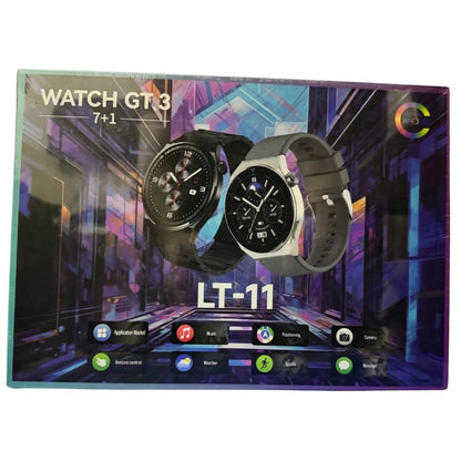 ساعة ذكية LT-11 GT 3 | شاشة لمس 1.3 بوصة، متتبع لياقة، معدل ضربات القلب وإشعارات