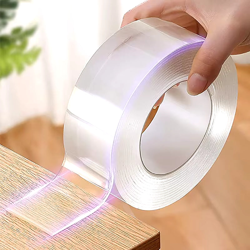 Nano Tape | 5M Double-Sided Transparent Tape | Reusable, Washable & Traceless Gel Grip for Home & Office