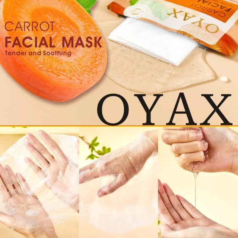 Pack of 2 | Beauty Skin Carrot Sheet Mask | Moisturizing, Brightening & Nourishing Facial Mask