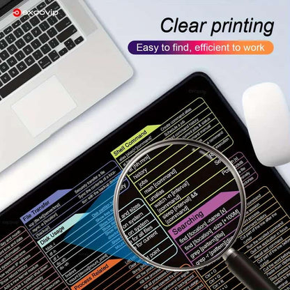 لوحة ماوس ولوحة مكتب كبيرة باختصارات برنامج إكسل مقاس 30×80 سم | سجادة طاولة مكتبية موسعة غير قابلة للانزلاق للعمل والدراسة والألعاب