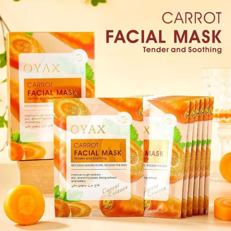 Pack of 2 | Beauty Skin Carrot Sheet Mask | Moisturizing, Brightening & Nourishing Facial Mask