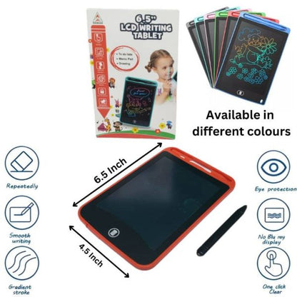 حزمة كتاب الماء السحري مع قلم + لوح كتابة LCD ملون متعدد الألوان مقاس 6.5 بوصة للأطفال
