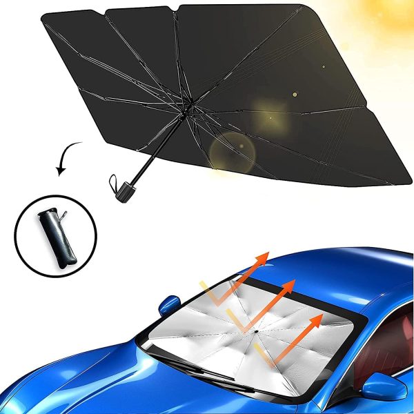 Foldable Car Windshield Umbrella Sunshade | UV Protection + Heat Blocker for All Vehicles