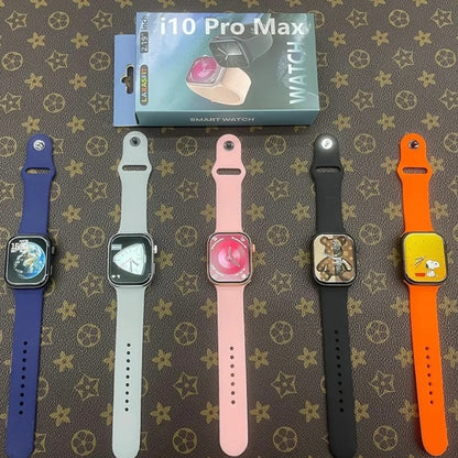 الساعة الذكية i10 Pro Max Series 9 | مكالمات بلوتوث، شاشة عالية الدقة 2.19 بوصة، متعقب اللياقة البدنية والصحة