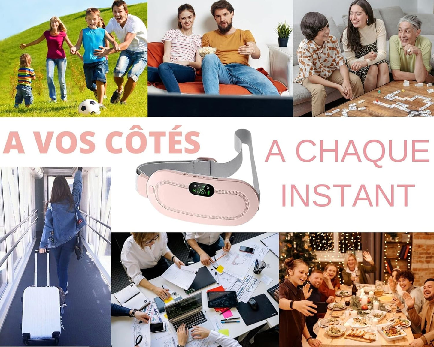 Digital Period Heating Pad & Vibrating Belt | Fast Relief for Menstrual Cramps