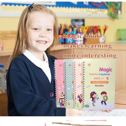 Magic Practice Copybook Set for Kids Learning Letters Numbers