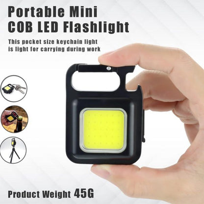 مصباح سلسلة مفاتيح محمول | مصباح LED صغير COB بقوة 500 لومن